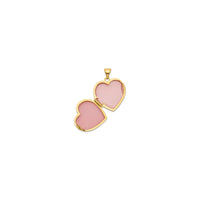 Heart Shape Locket With Love You Always Pendant (14K)