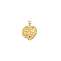 Heart Shape Locket With Love You Always Pendant (14K)