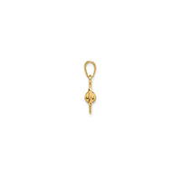 3-D Two Tone Diamond-Cuts Airplane Pendant (14K)