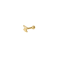 Zirconia Skull & Bones Ear Piercing (14K)