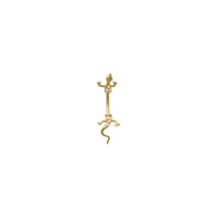 Zirconia Glossy Lizard Belly Piercing (14K)