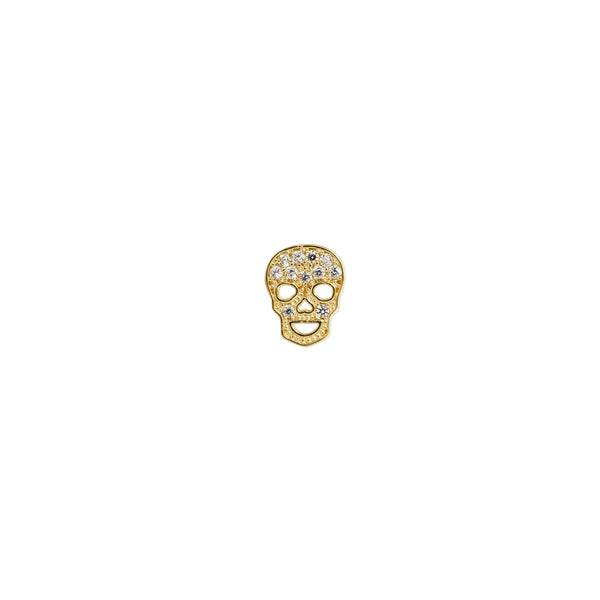 Zirconia Skull Ear Piercing (14K)