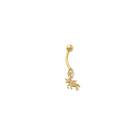 Zirconia Unicorn Belly Piercing (14K)