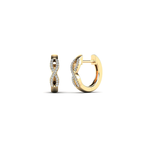 Diamond Infinity Huggie Earrings (14K)