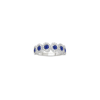 Diamond Sapphire Band Engagement Ring (14K)