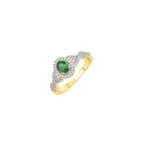 Diamond Two-Tone Emerald Engagement Ring (14K)