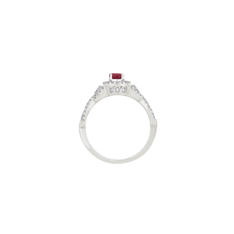 Diamond Ruby Engagement Ring (14K)