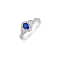 Diamond Sapphire Engagement Ring (14K)