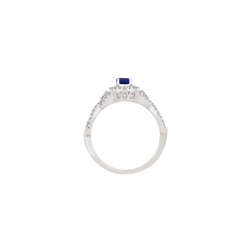 Diamond Sapphire Engagement Ring (14K)