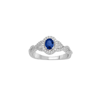 Diamond Sapphire Engagement Ring (14K)