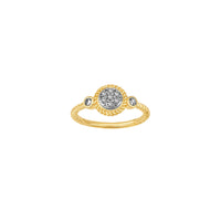 Diamond Bezel Braided Engagement Ring (14K)