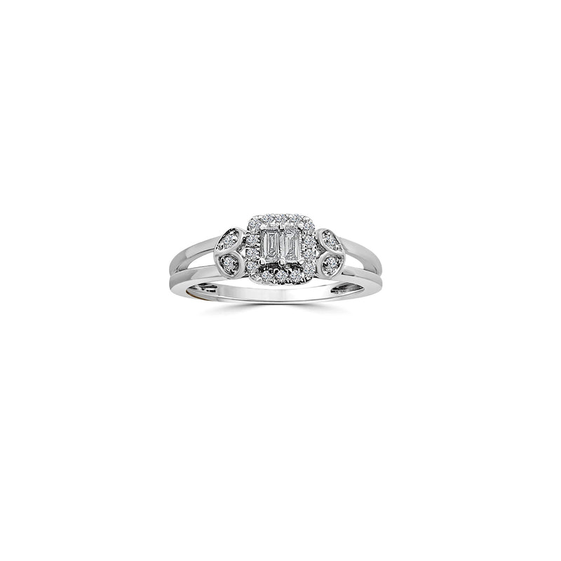 Diamond Cushion Halo Engagement Ring (14K)