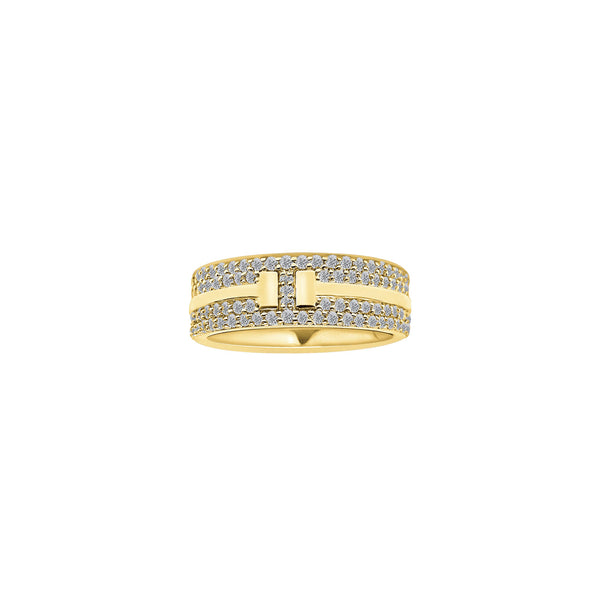 Diamond Icey Belt Band Ring (14K)