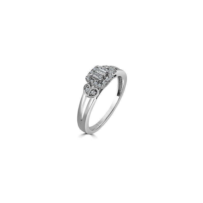 Diamond Cushion Halo Engagement Ring (14K)