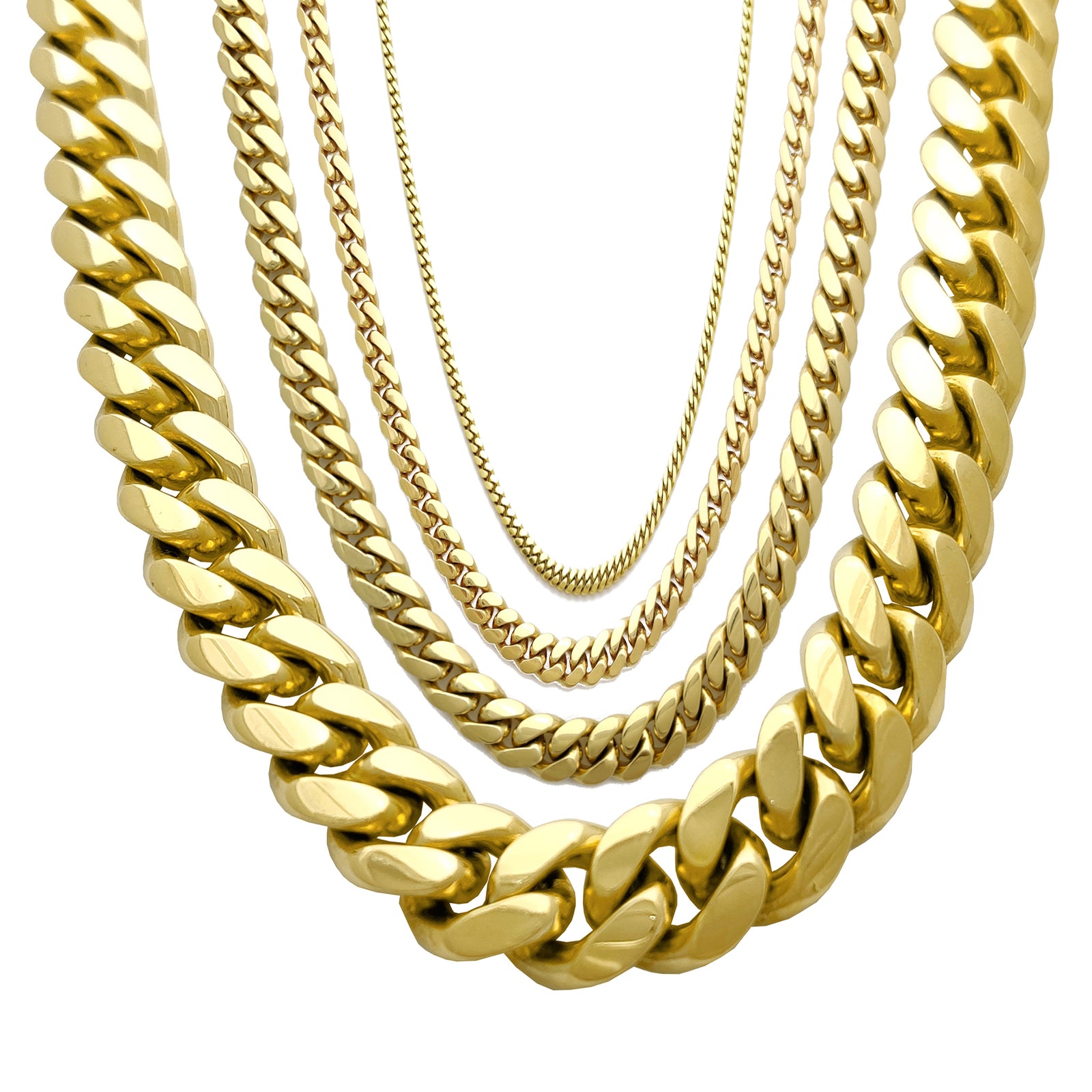 Solid Miami-Cuban Link Chain (14K )