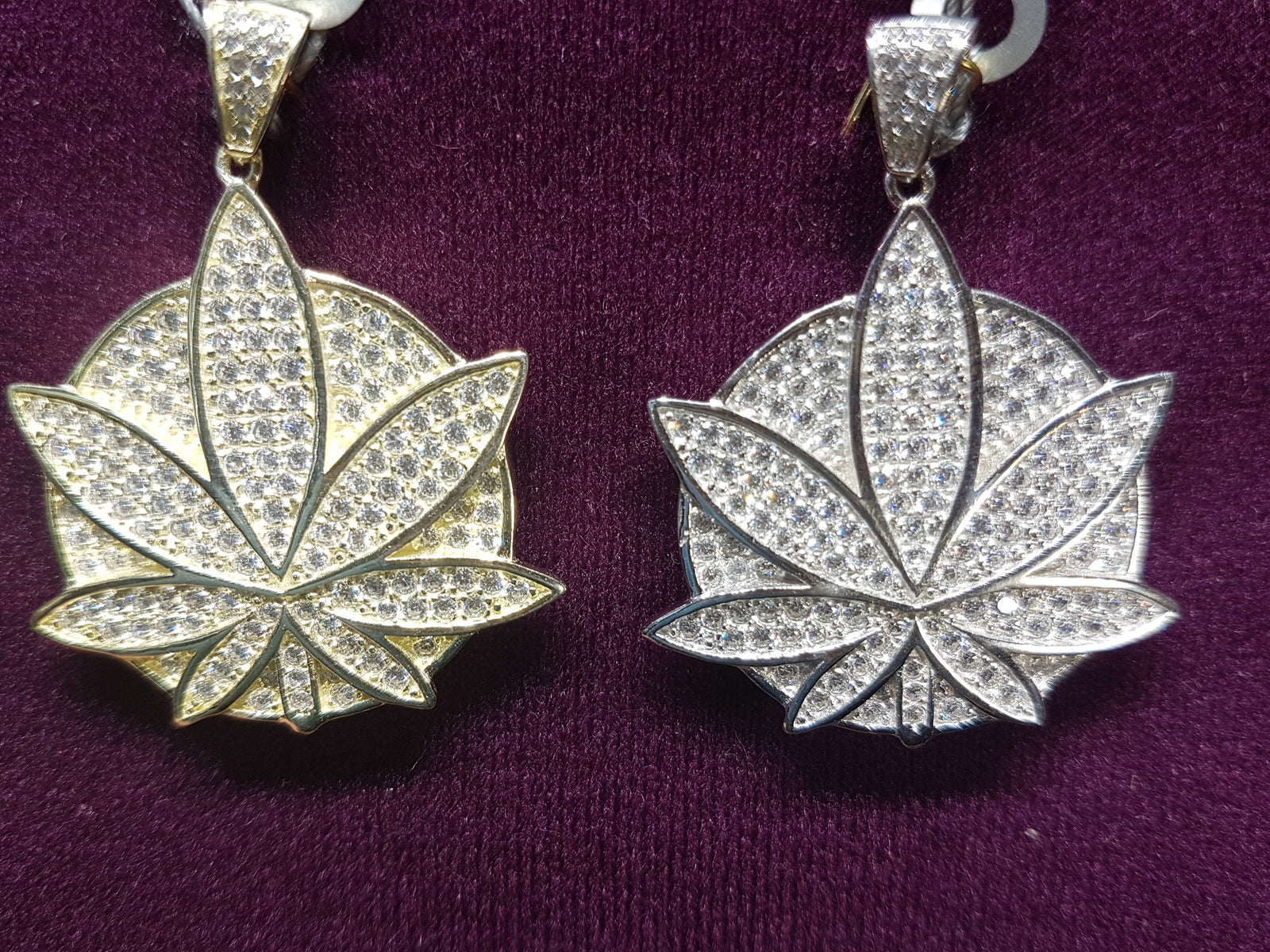 Real Cannabis leaf in silver, Cannabis leaf selling pendant FloraworldwideUS Follow