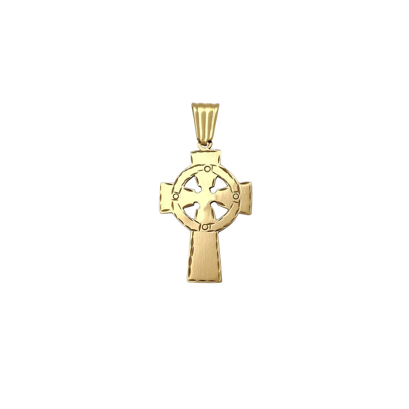 Orthodox Engraved Texture Cross Pendant (14K) Popular Jewelry New York