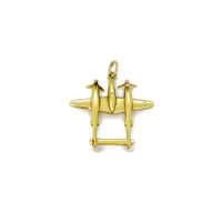 P-39 Aircraft Pendant (14K) 14 Karat Yellow Gold, Popular Jewelry New York