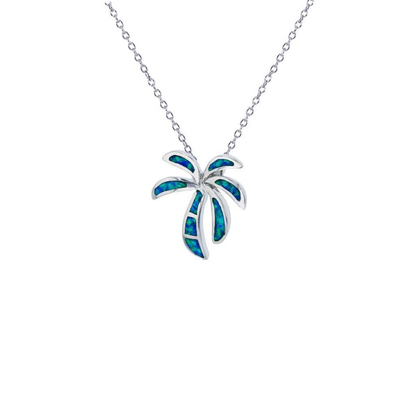 Palm Trees Necklace (Silver)