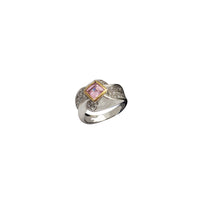 Pink Sapphire Swirl Diamond Ring (18K)