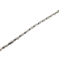 White Gold Greek-Key Motif Bullet Bracelet (14K)