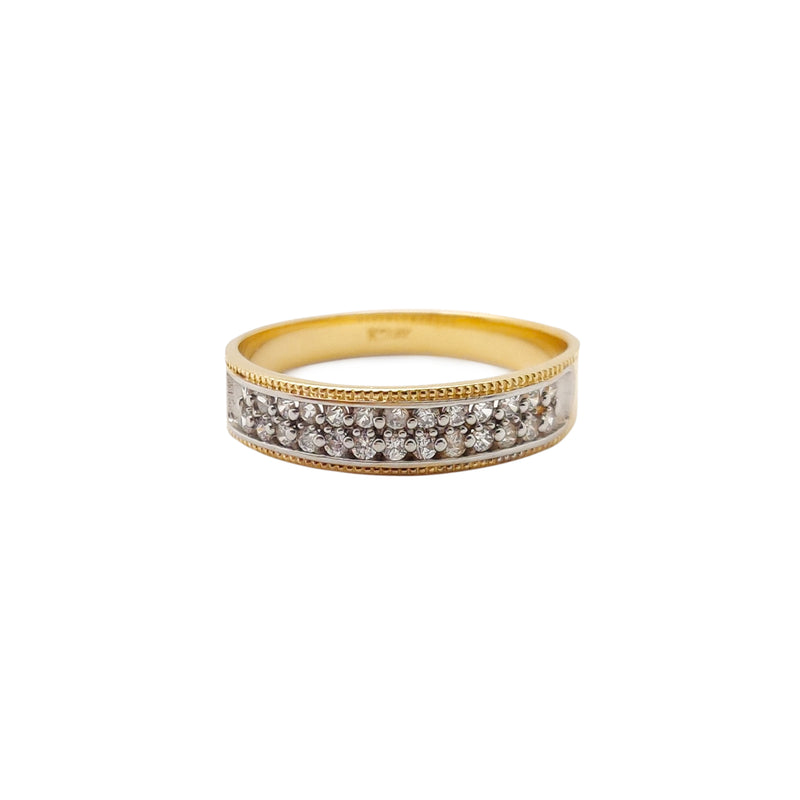 Pave Milgrain Wedding Band Ring (14K) Popular Jewelry New York