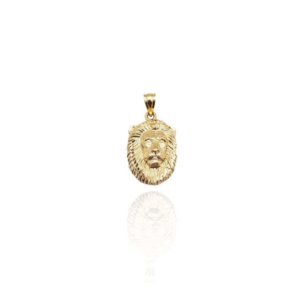 Plain Lion Head Pendant (14K)