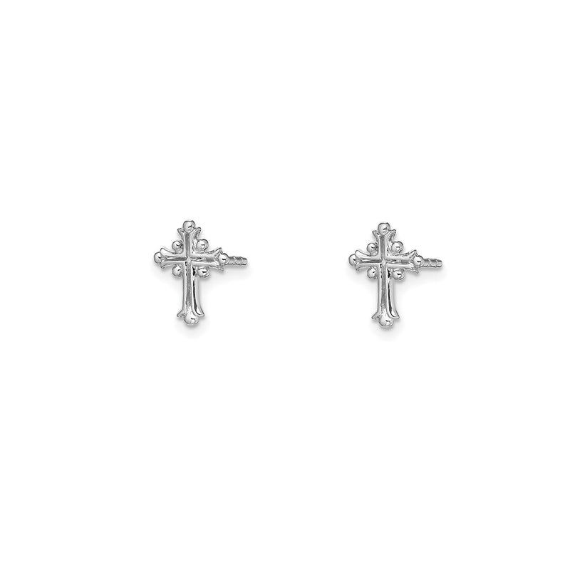 Budded Filigree Stud Earrings (Silver)