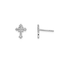 Budded Filigree Stud Earrings (Silver)