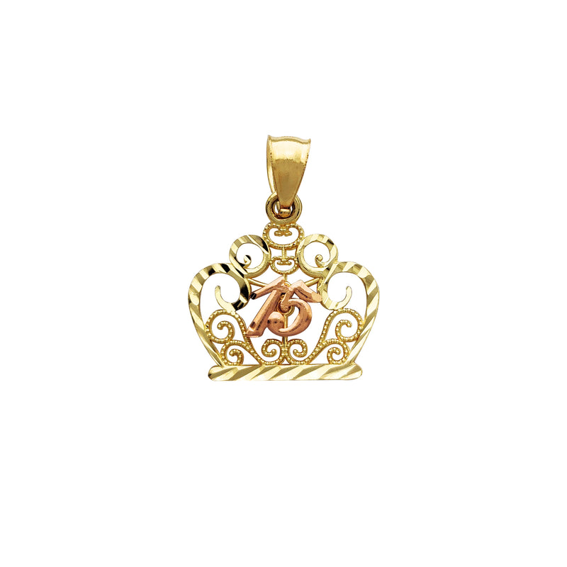 Queen Crown 15 Years Pendant (14K) Popular Jewelry New York