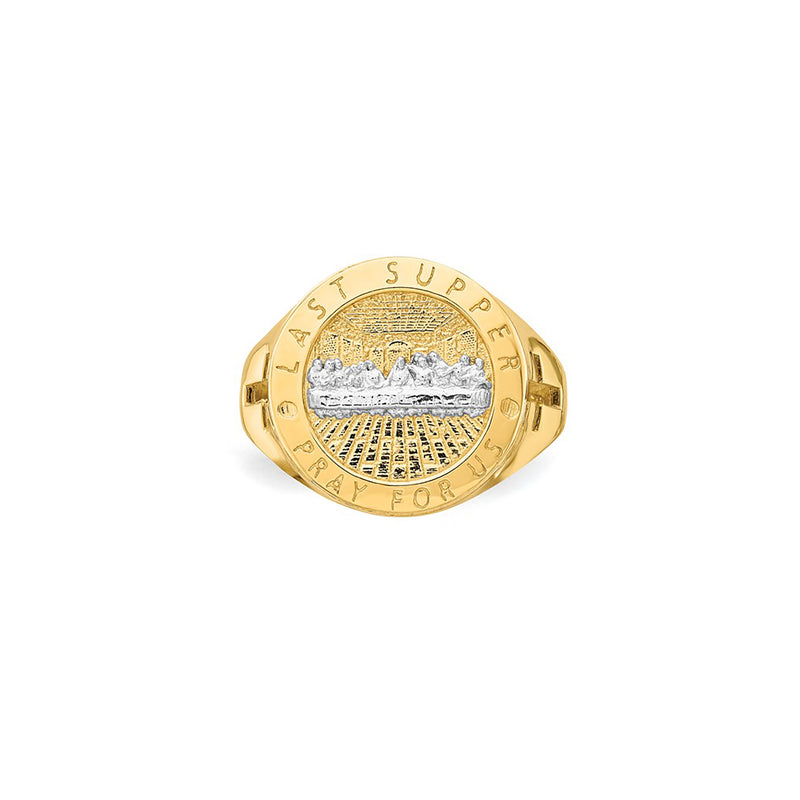 Two-Tone Last Supper Men's Ring (14K)