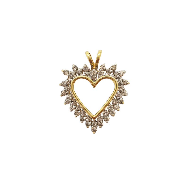 Radiant Diamond Heart Pendant (14K) Popular Jewelry New York