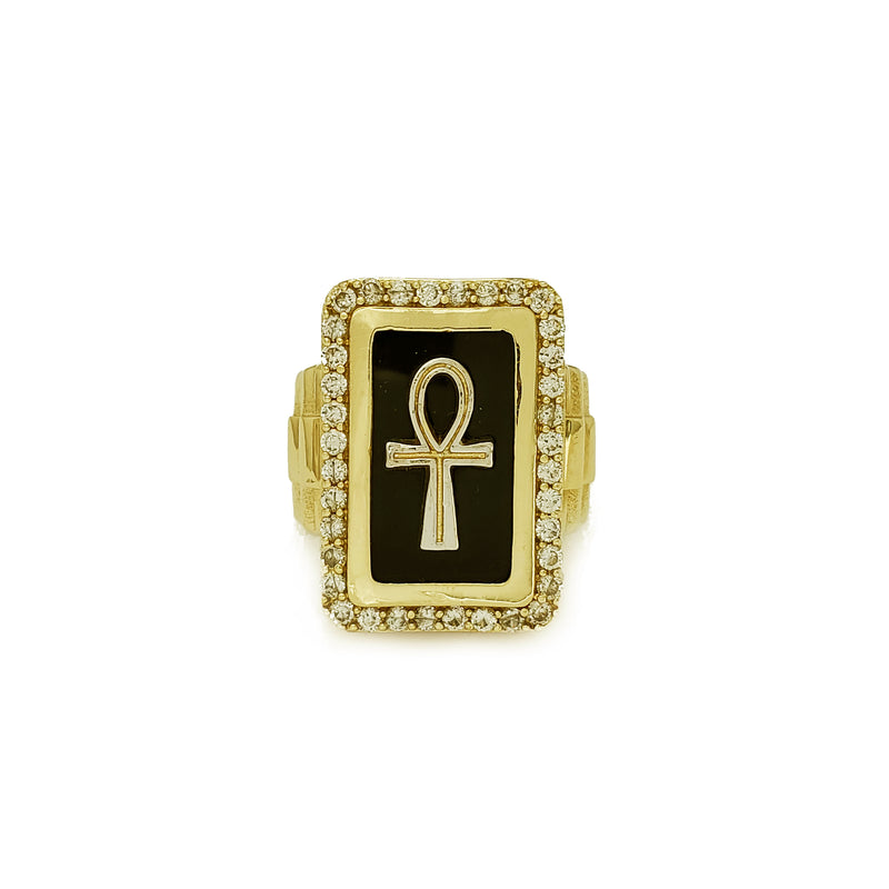Wrapped Diamond Ankh Ring (1/4 ct. t.w.) in 14k Gold, Created for Macy's |  CoolSprings Galleria