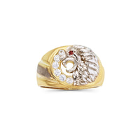 Red-Eyes Roaring Lion Head Ring (14K) Popular Jewelry New York