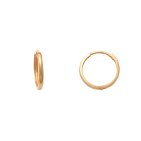 Rose Gold Plain Huggie Earrings (14K) Popular Jewelry New York