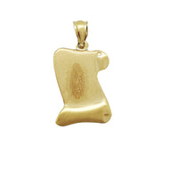 Virgin Mary Imprinted Scroll Pendant (14K)