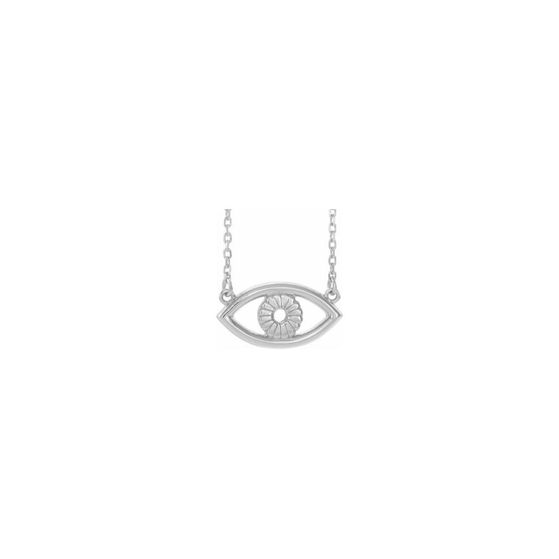 Evil Eye Necklace (Silver) front - Popular Jewelry - New York