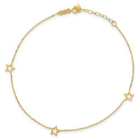 Star Anklet Bracelet (14K)