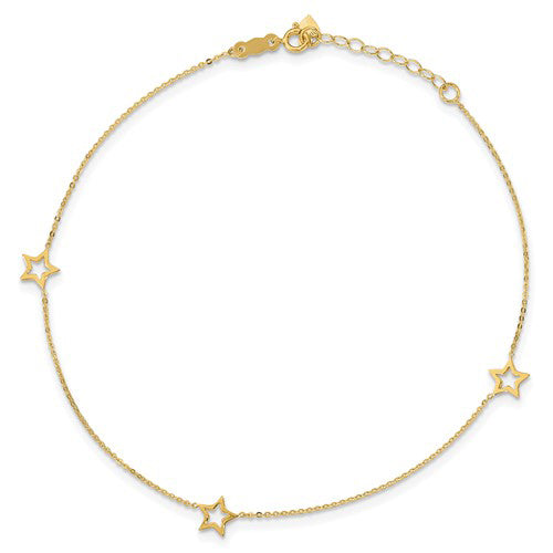 Star Anklet Bracelet (14K)