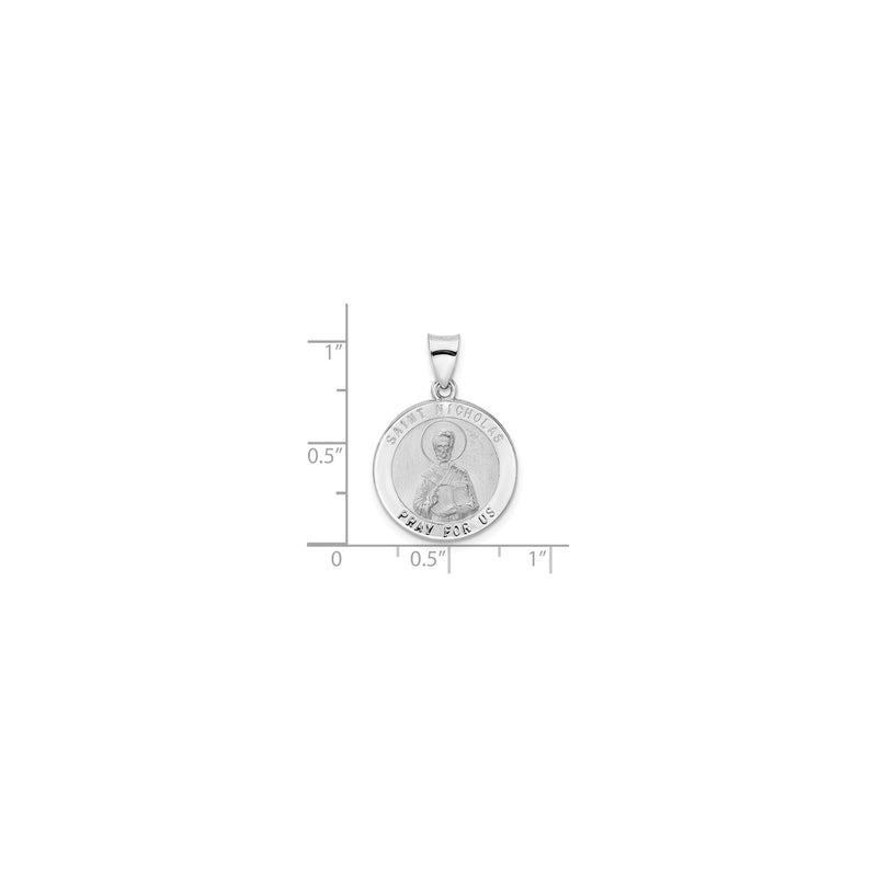 Saint Nicholas Lightweight Satin Medal (14K) scale - Popular Jewelry - New York