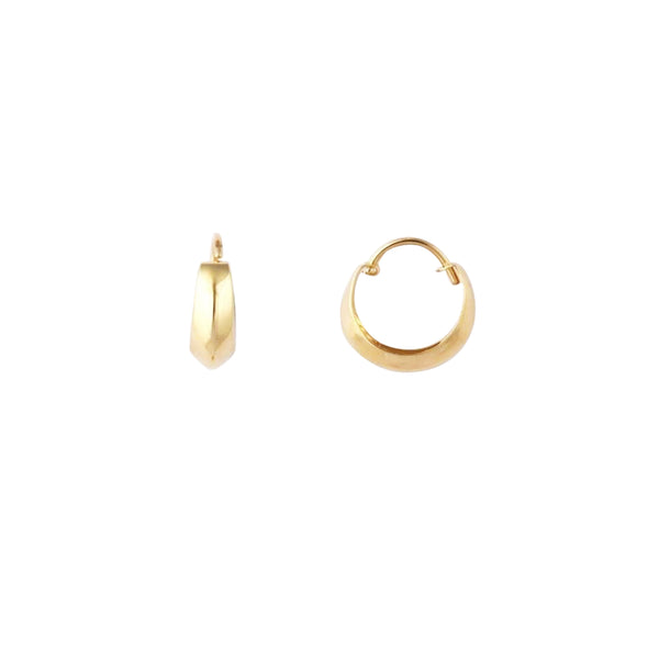 Sharping Huggie Earrings (14K)