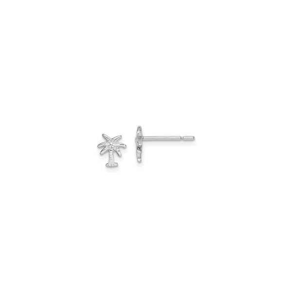 Palm Tree Stud Earrings (Silver) main - Popular Jewelry - New York