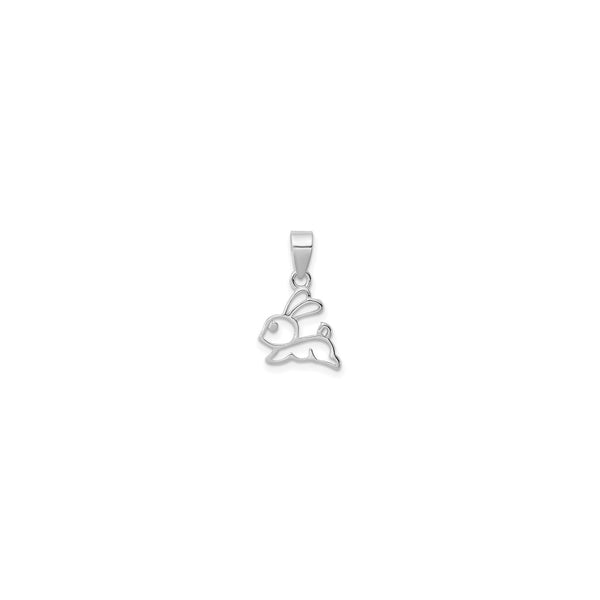 Rabbit Contour Pendant (Silver) front - Popular Jewelry - New York