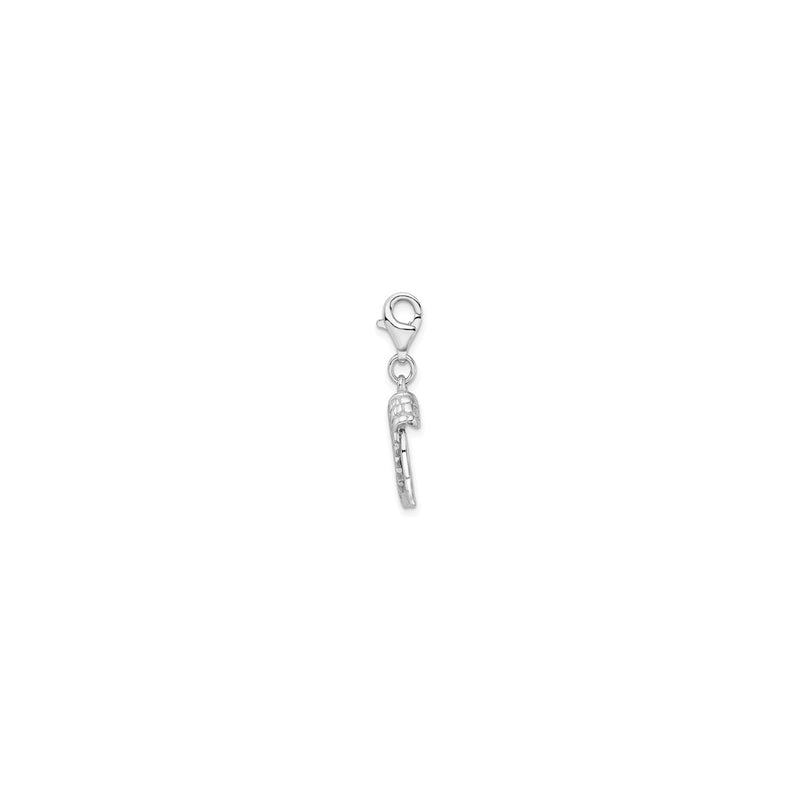 Wrapped Angel Wings Charm (Silver) side - Popular Jewelry - New York