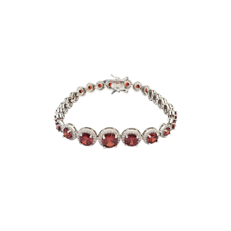 Graduated CZ Bracelet (Silver)