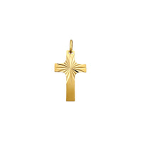 Sunburst Diamond Cuts Cross Pendant (14K)  Popular Jewelry New York