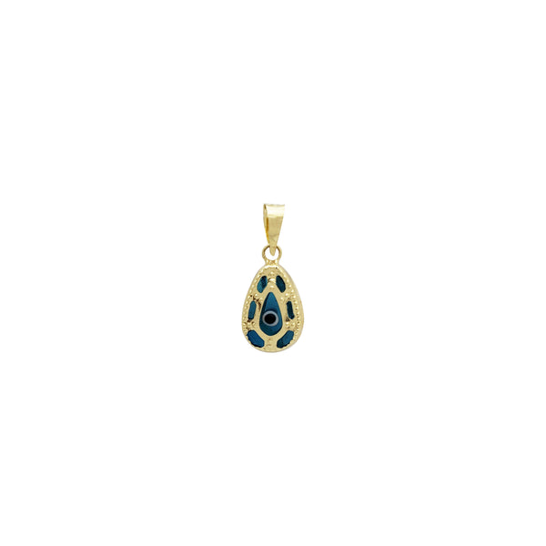 Pear Shaped Evil Eye Pendant (14K)