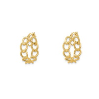 Cable-Link Hoops Earrings (14K)