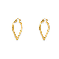 [2mm] Heart Shape Hoops Earrings (14K)