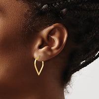 [2mm] Heart Shape Hoops Earrings (14K)